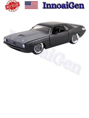 Jada Fast & Furious Letty's Plymouth Barracuda 1:32 Die-Cast Black Car New Box